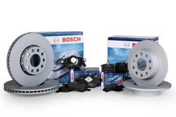 Bosch диски + колодки спереду + ззаду-VW Golf V VI Plus