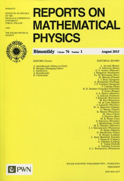 

Reports on Mathematical Physics 76 2015 kraj