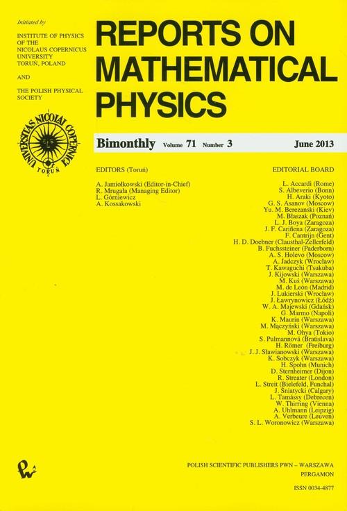 

Reports on Mathematical Physics 54/3