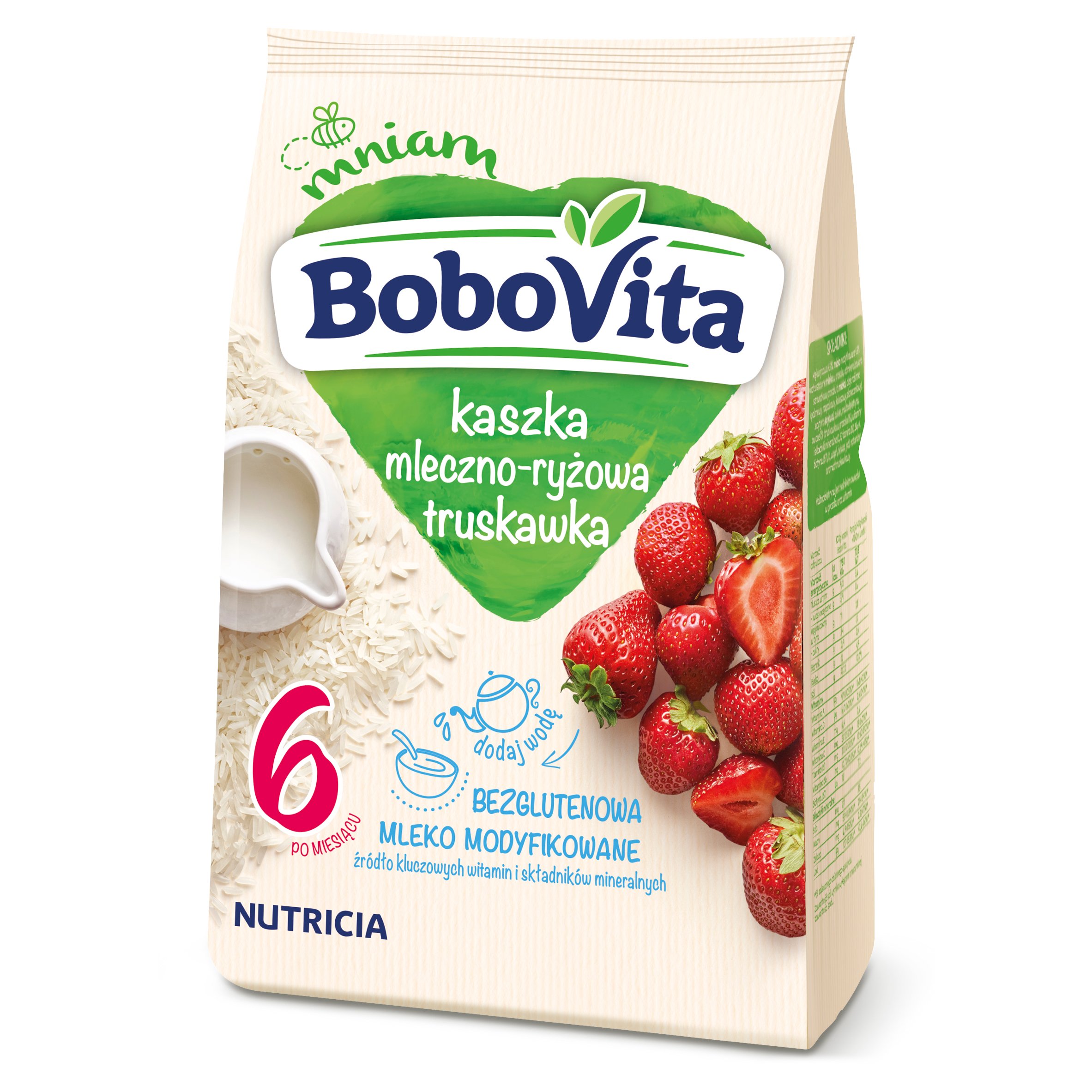 

Bobovita Kaszka mleczno-ryżowa truskawka 230 g