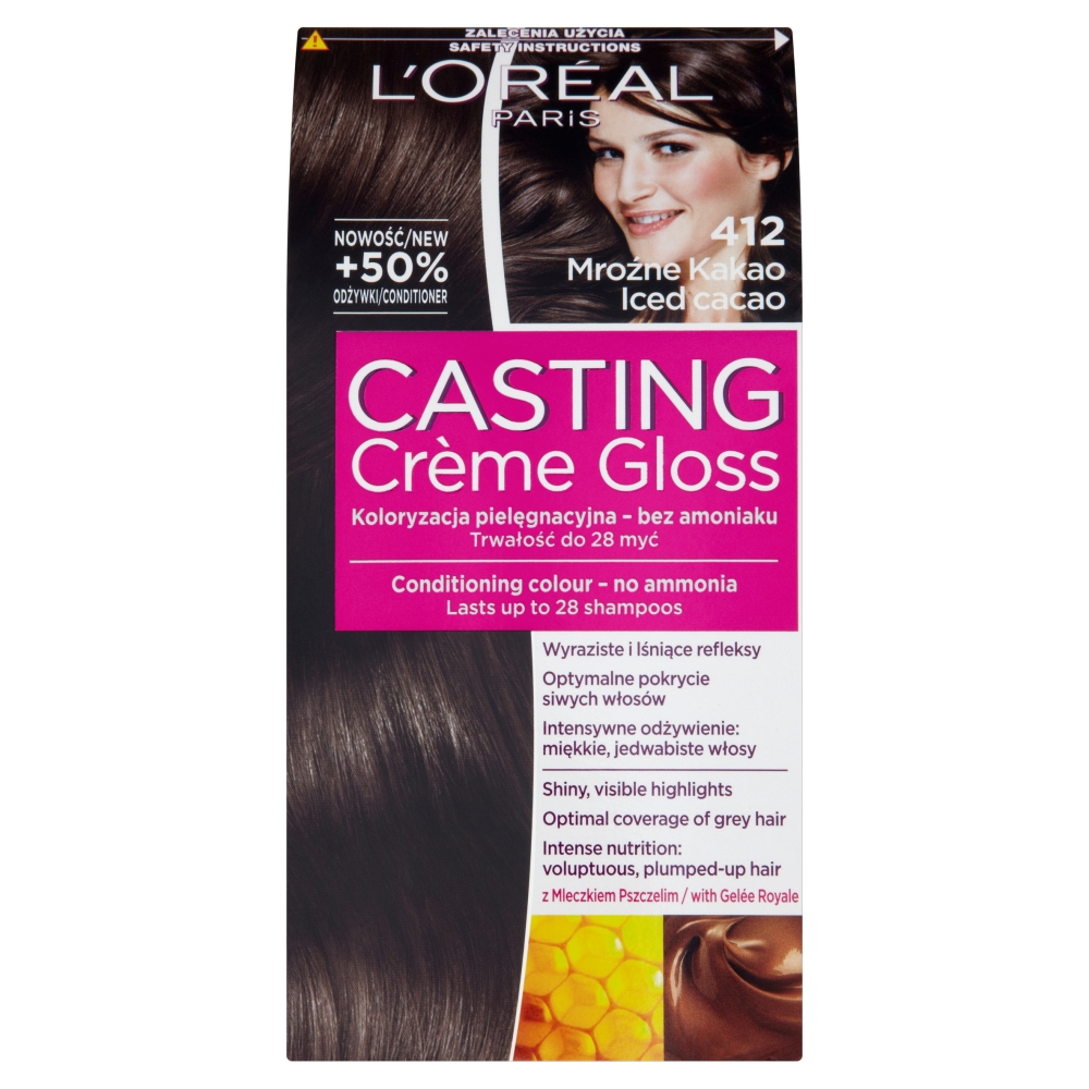 L'Oreal Paris barva na vlasy Casting Creme Gloss 412 Mrazivé kakao