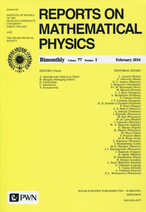 

Reports on Mathematical Physics 77/1 2016 Kraj