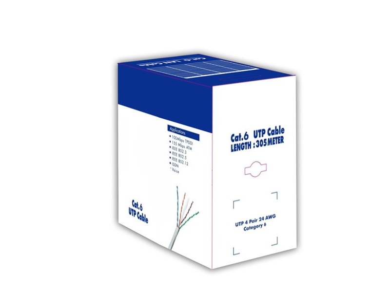 

Kabel Utp Cat 6 Elmak Savio CLA-06 szary 305 m