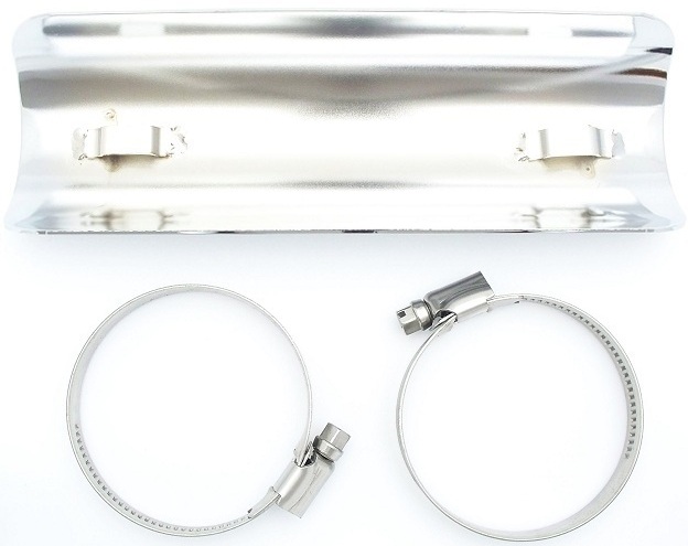 ХРОМИРОВАННАЯ КРЫШКА ТРУБЫ ГЛУШИТЕЛЯ 18 СМ ГЛАДКАЯ