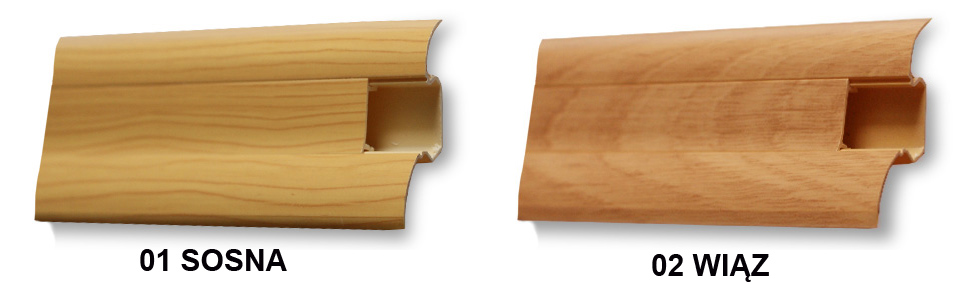 Elementy akcesoria listwy przypodłogowej 52x23mm Wysokość 52 mm