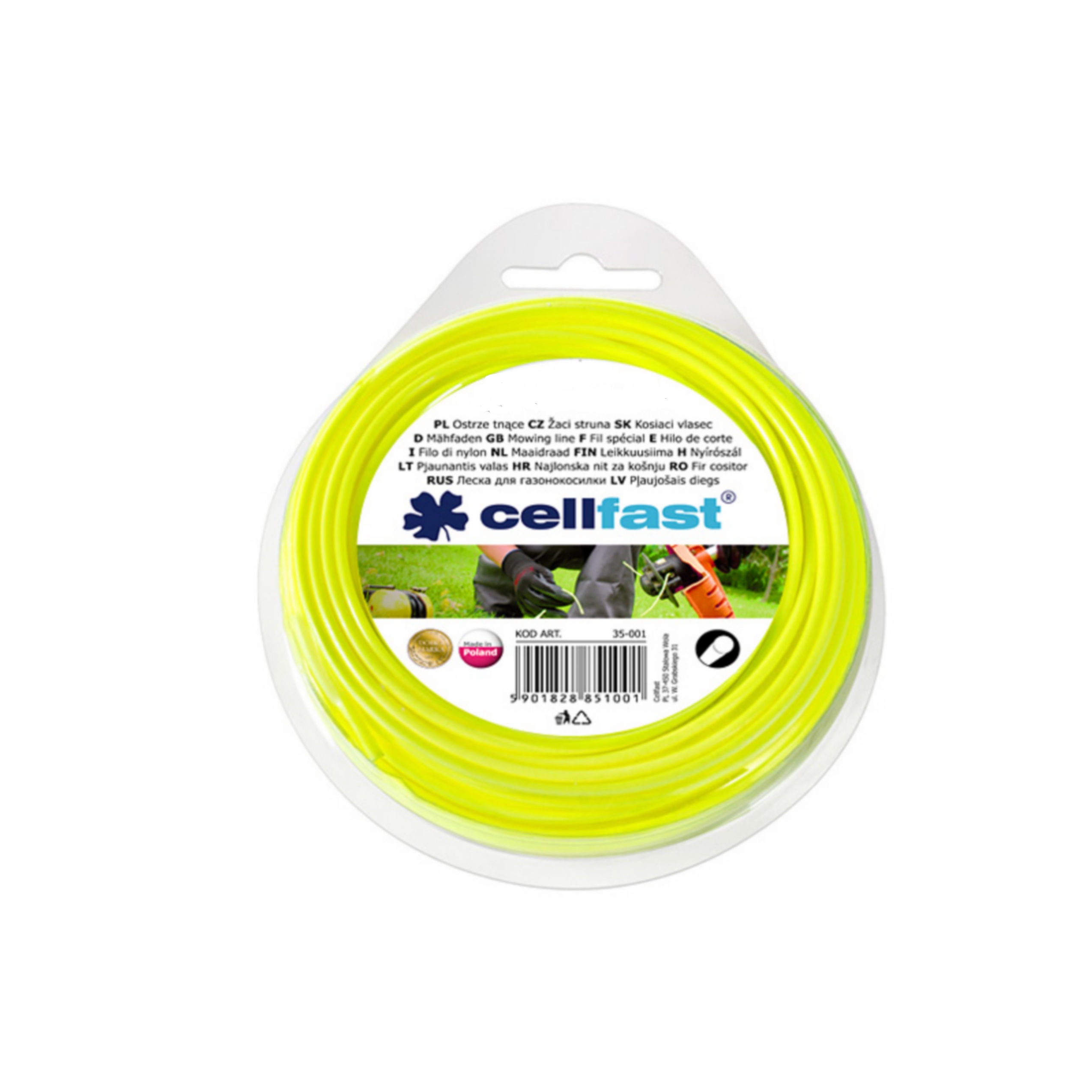 

Żyłka do wykaszarek Okrągłe 2,4mm x 15M Tnące