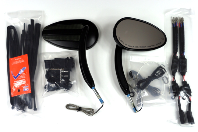 HARLEY V-ROD ЗЕРКАЛА С ПОВОРОТНИКАМИ ЧЕРНЫЙ HD