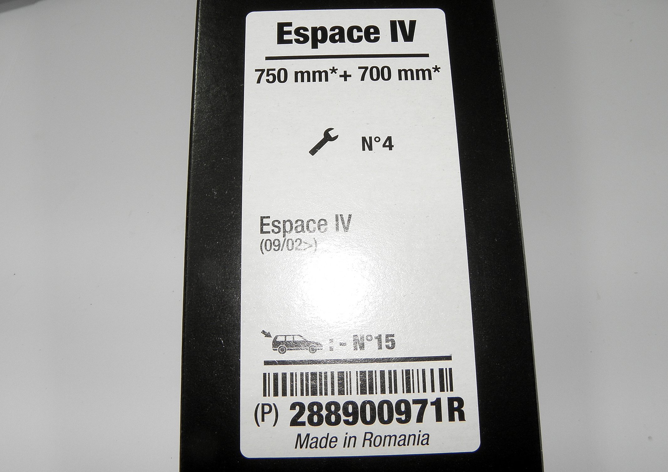 KOMPLET WYCIERACZEK RENAULT ESPACE IV 4 ORYGINAŁ Numer katalogowy części 288900971R