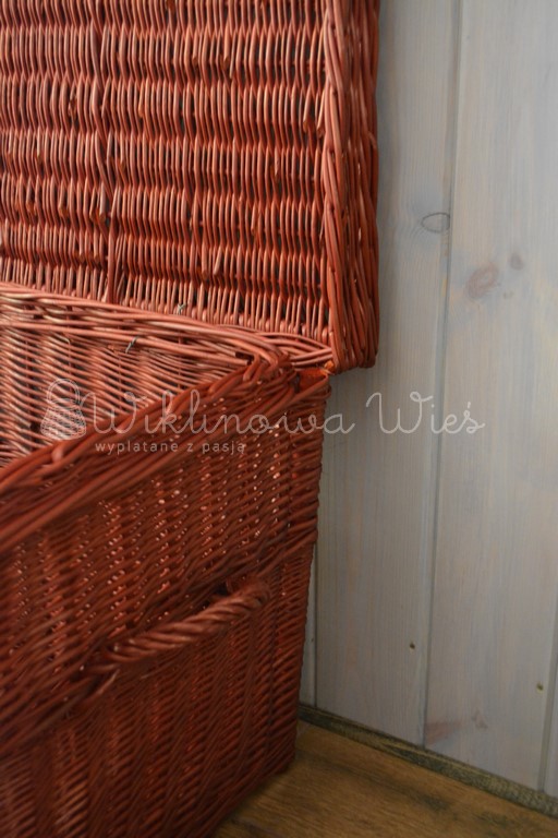 KUFER WIKLINOWY SKRZYNIA 60 CM - KOLOR WIŚNIA Szerokość mebla 60 cm