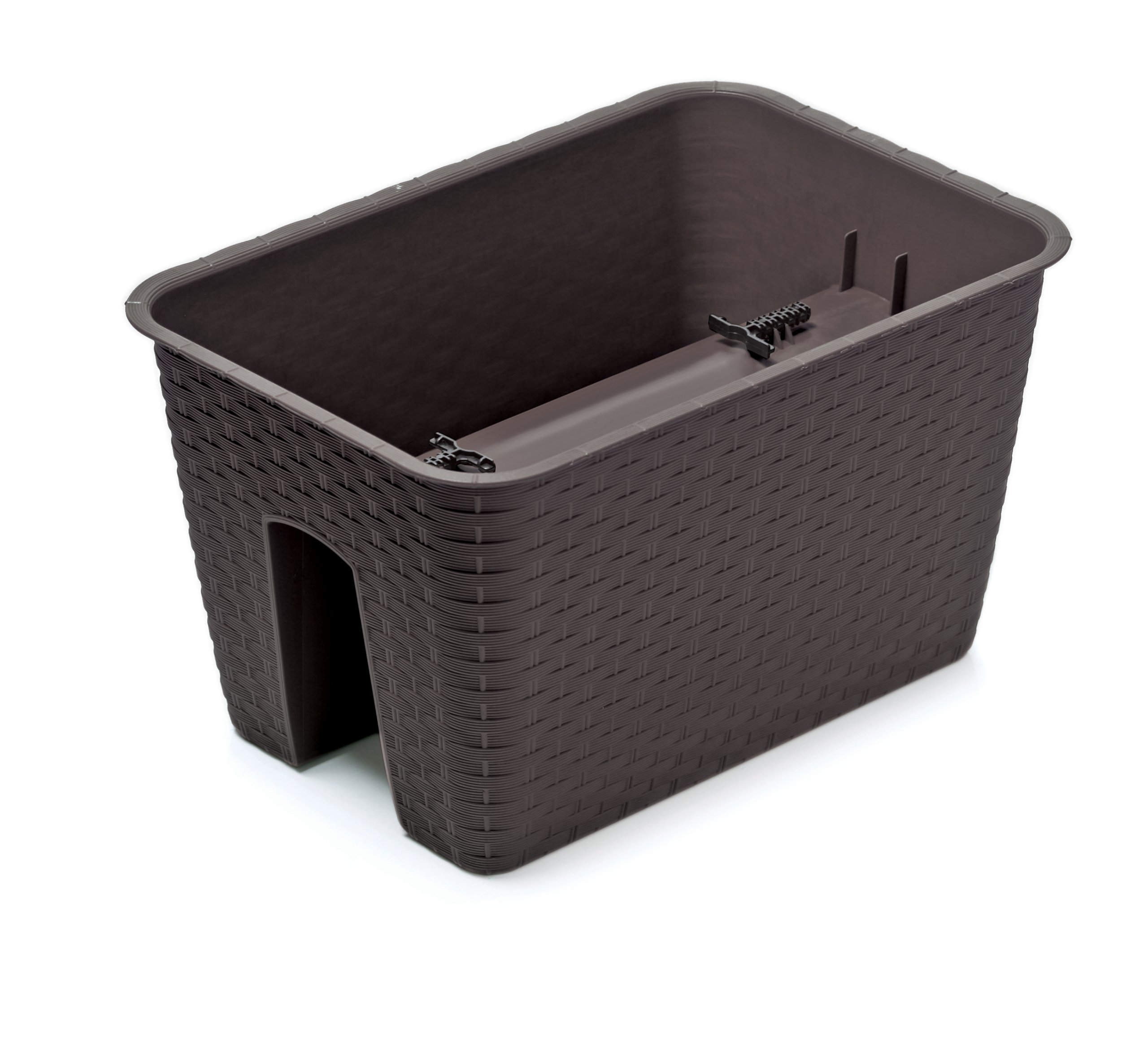 

Doniczka balkonowa na barierkę 40x27cm Rattan