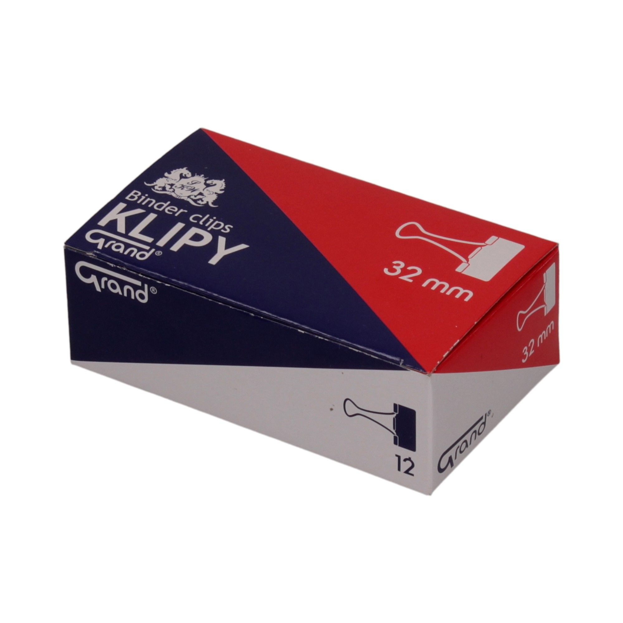 

Klips biurowy klip metalowy 32mm (12) Grand