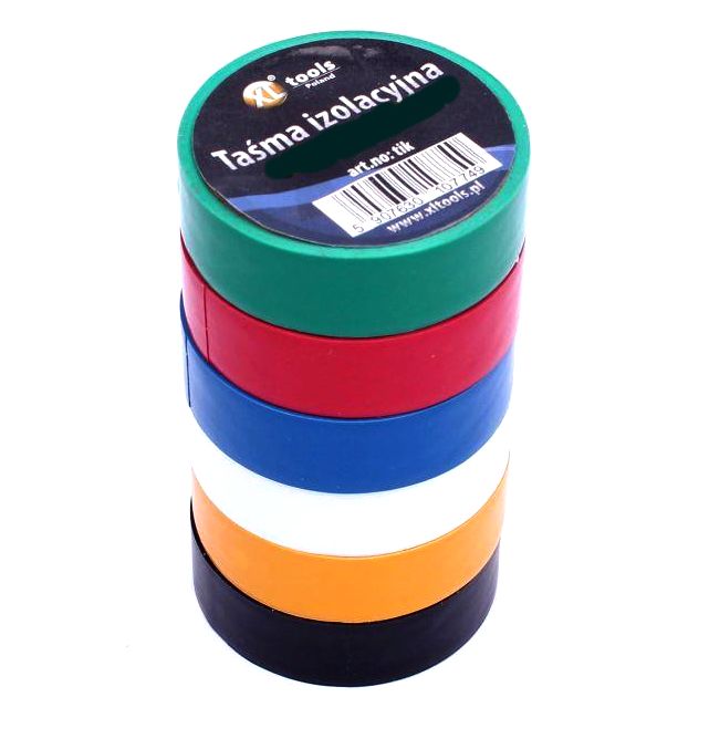 

Taśma Izolacyjna Izolacja MIX Kolor 15mm 3mb 6 szt