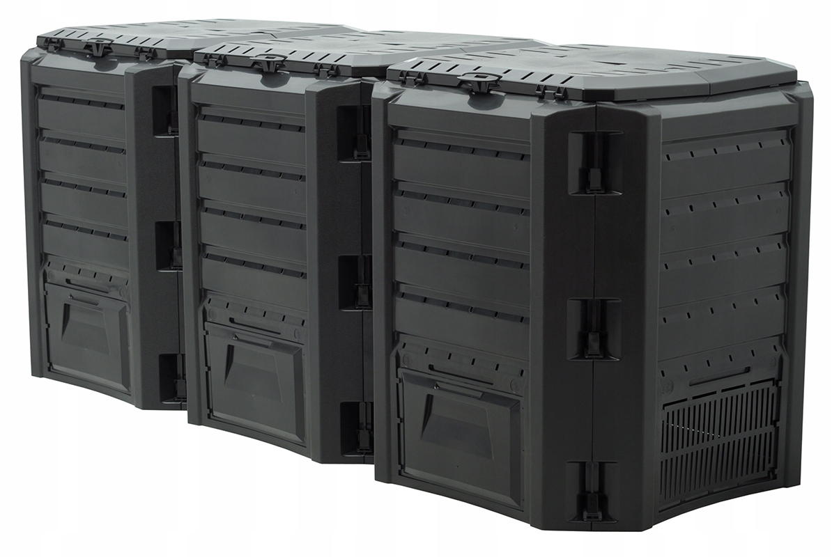 

Kompostownik 1200l segmentowy 3 komory Czarny