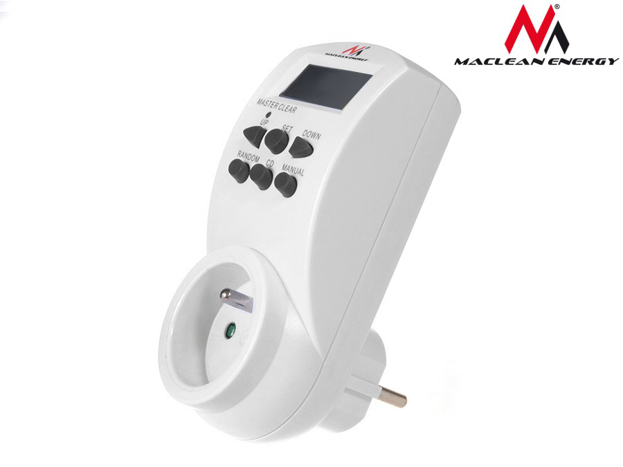 TIMER WYŁĄCZNIK CZASOWY PROGRAMATOR CYFROWY 3600W WŁĄCZNIK MACLEAN MCE05 Model MCE05