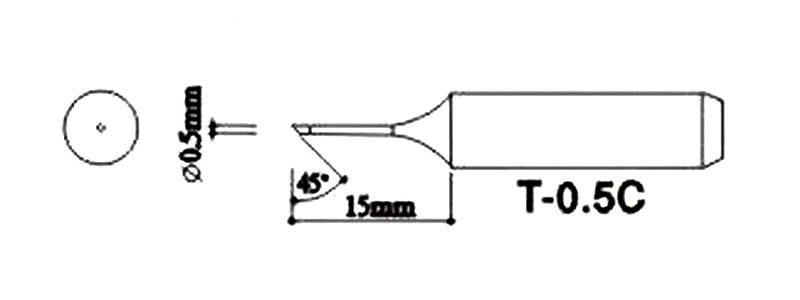 

Grot 900M-T-0.5C Ścięty Aoyue Zhaoxin Repro black