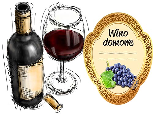 

Etykiety Naklejki Na Wina Nalewki Butelki Wino Sok