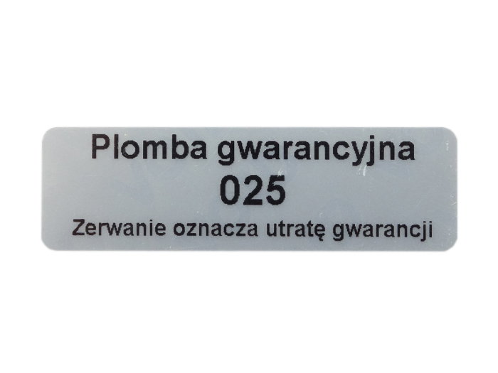 PLOMBY SERWISOWE 40x12 VOID MAT 500szt Producent Eplomby.pl