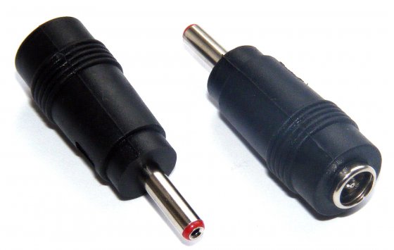 

Adapter Przejście DC gniazdo 2,1 - wtyk 1,35(2624)