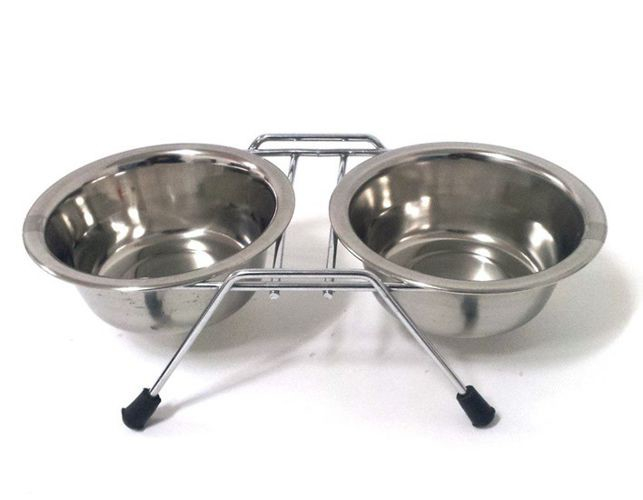 

Miski Metalowe Na Stojaku Dla Psa 2 x 1,89l