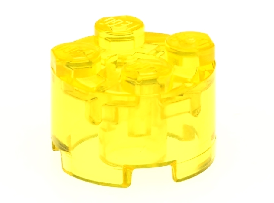 

Lego Klocek okrągły 2x2 3941 żółty trans