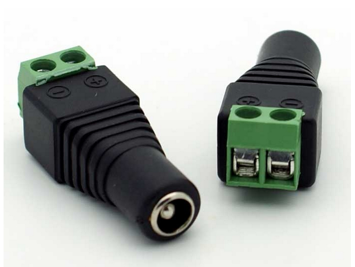 Gniazdo DC 2,1/5,5mm szybkozłączka do kamer LED