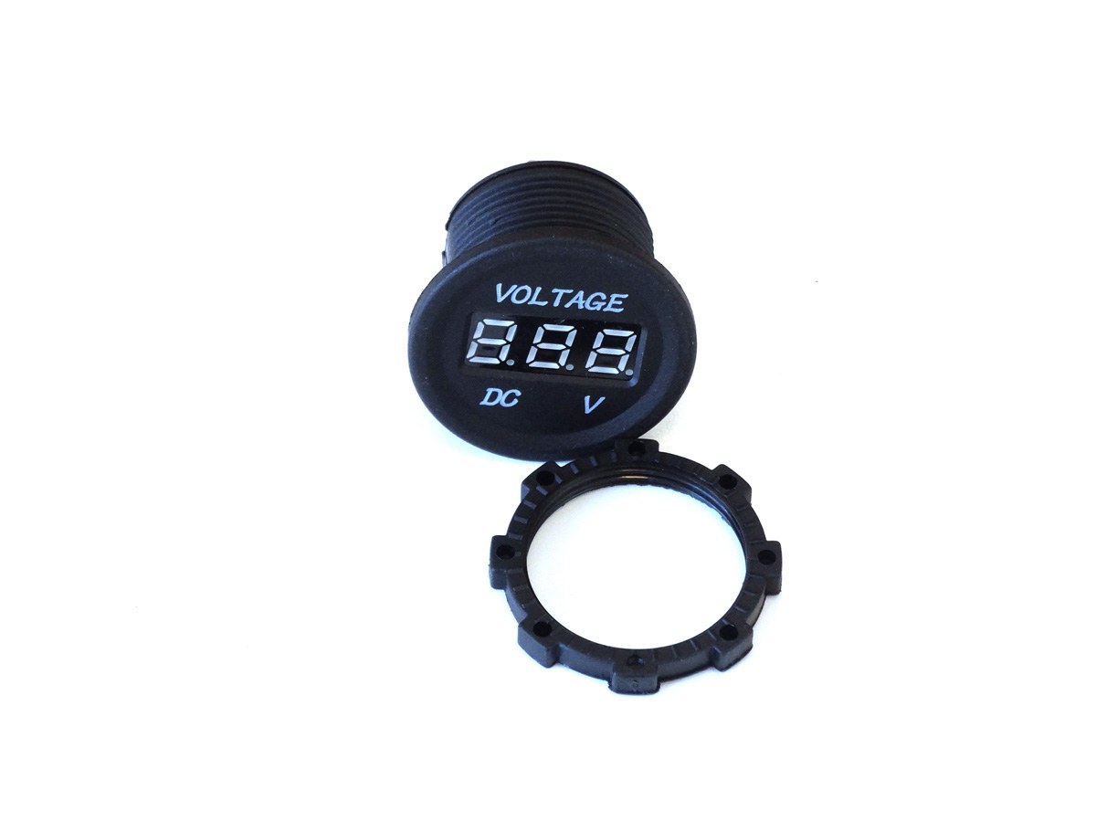 VOLTMETER VOLTAGE LCD RED 5-30V Fi 37/29mm