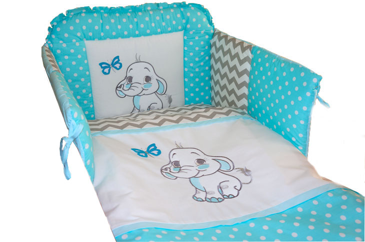 5-EL постельное БЕЛЬЕ ДЛЯ КРОВАТКИ ДЛЯ ДЕТЕЙ 90x120cm ВЫШИВКА