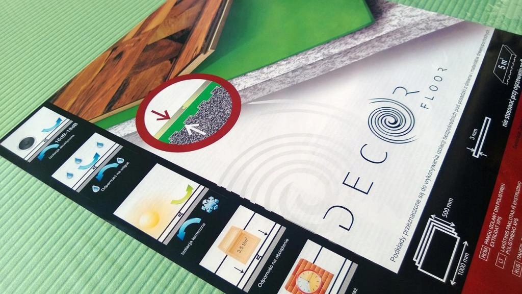 Podkład XPS 3mm DECORFLOOR 3 mm pod panele Jednostka sprzedaży m2