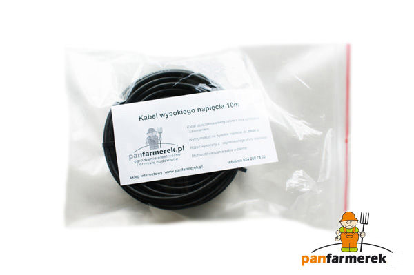 Przewod kabel wysokiego napiecia pastuch PASTUCHA ELEKTRYCZNEGO 20m MOCNY Marka inny