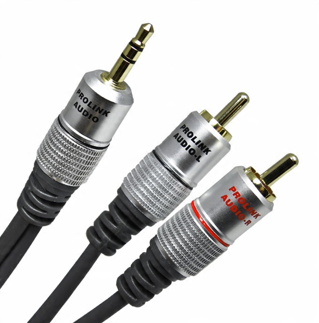 

Kabel Przewód 2RCA-3,5mm 2RCA-Jack Prolink 1,8m