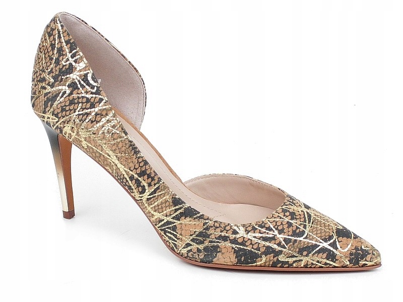 Solo Femme 75439 Camel Špendlíky Vyřezané Z Boku, velikost 38