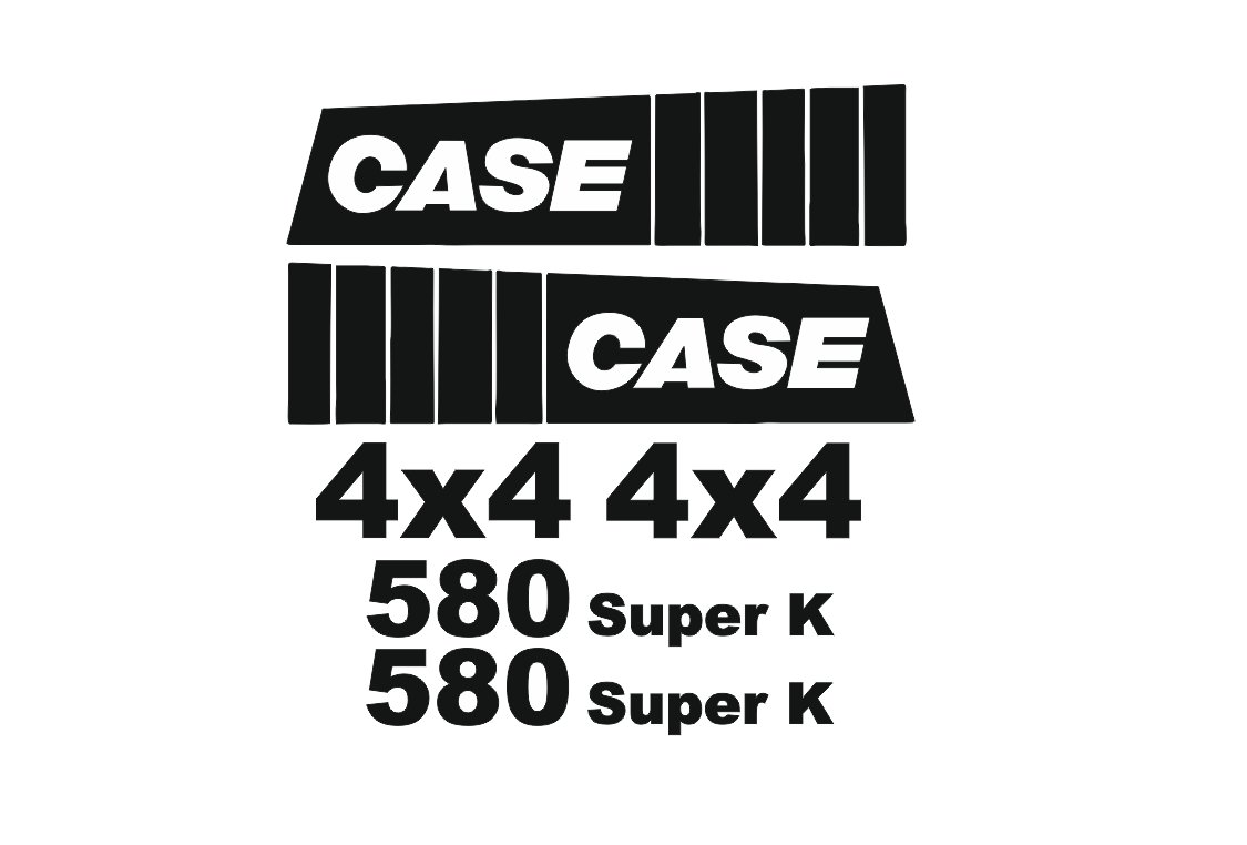 Nalepovací samolepky Case 580 K 4x4