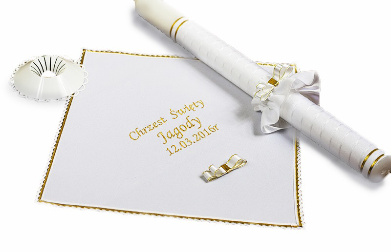 БЕЛАЯ SZATKA СВЕЧА НА КРЕЩЕНИЕ/КРЕЩЕНИЯ