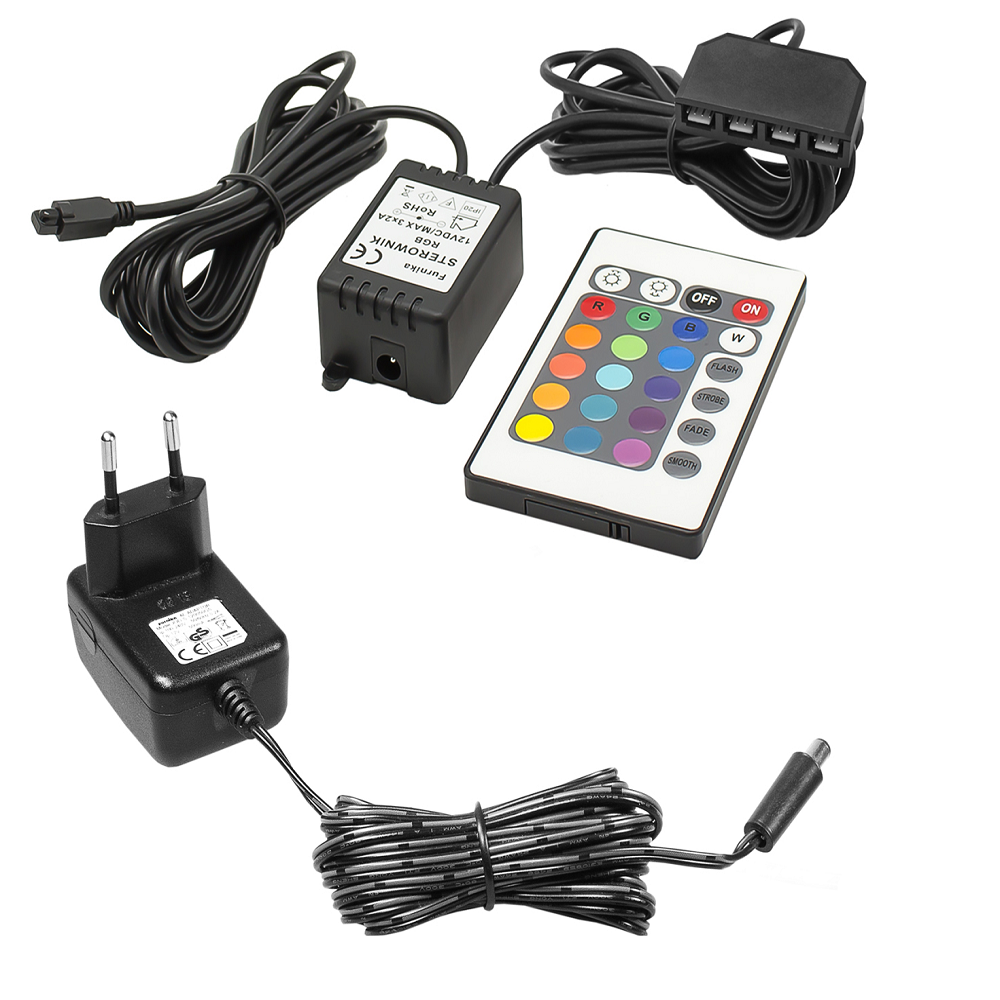 ZESTAW 1 x klips LED PCV RGB do półek szyb klipsy Rodzaj oświetlenie witryn