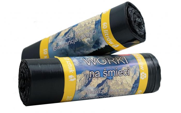 

Worki Na Śmieci 60L Super Mocne 20szt Produkt Pl