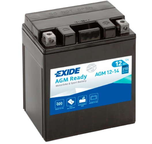 AGM1214EXIDE - AGM12-14 EXIDE 12AH 12N14-3A YB12AL-A YB14L-A