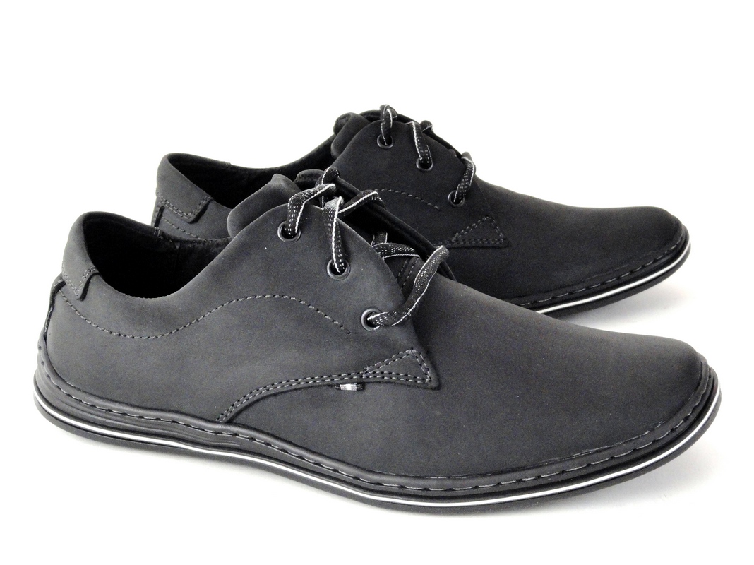 

Obuwie Męskie Casual Skóra Naturalna 425 Czarny 46