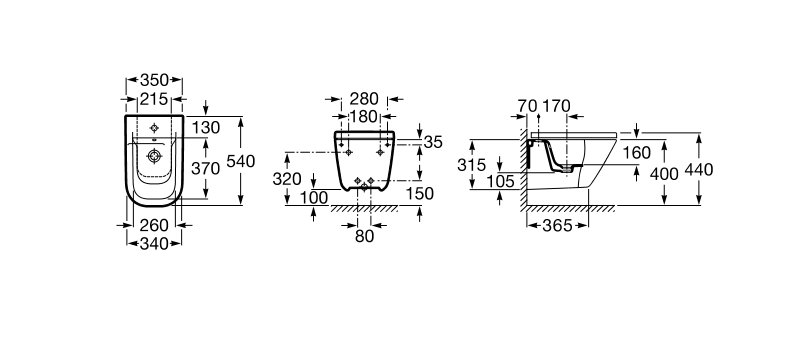 ROCA GAP bidet wiszący z pokrywą wolnoopadającą Marka Roca