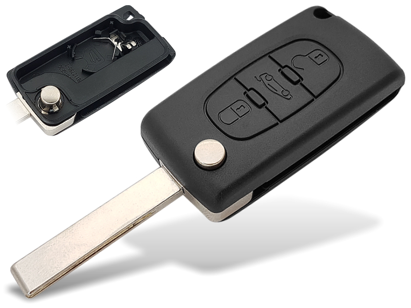 КОРПУС ПУЛЬТ КЛЮЧ KNIFE К АВТОМОБИЛЯ PEUGEOT 207 307 308 407 SW