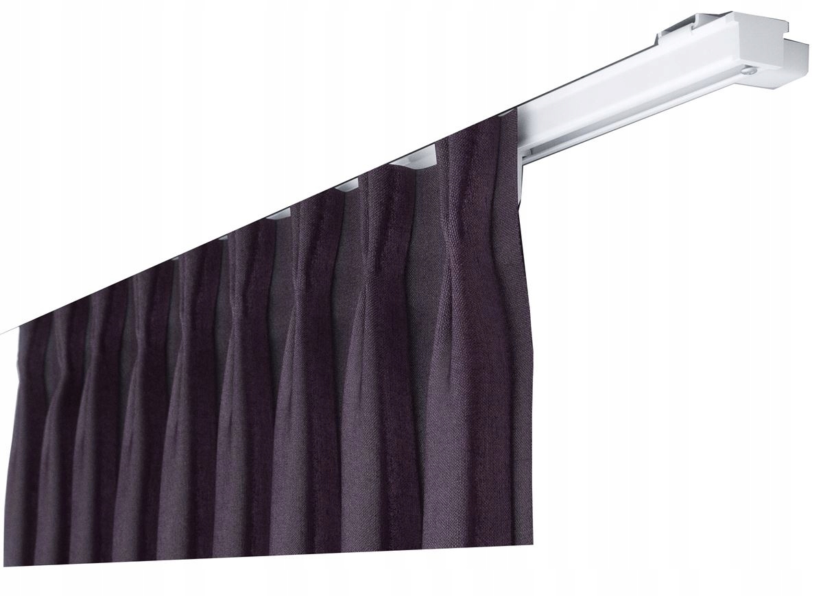 Szyna karniszowa pojedyncza komplet Biała ZS-100