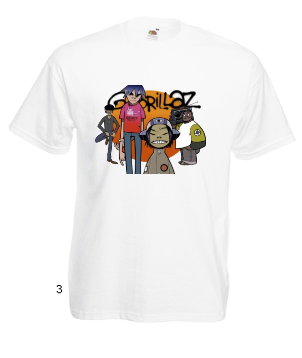 

Koszulki Wzory Gorillaz Damon Albarn Jamie Hewlett