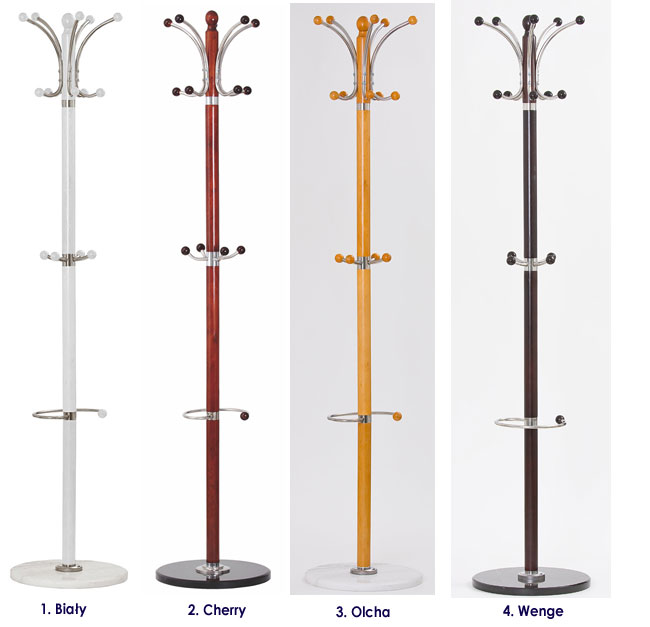 WIESZAK STOJĄCY DO PRZEDPOKOJU STOJAK DREWNO OLCHA Marka Elior