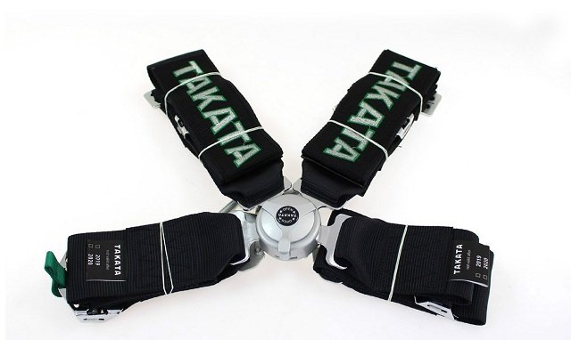 PA026 - Спортивні ремені Takata replica 4pkt 3-дюймовий чорний