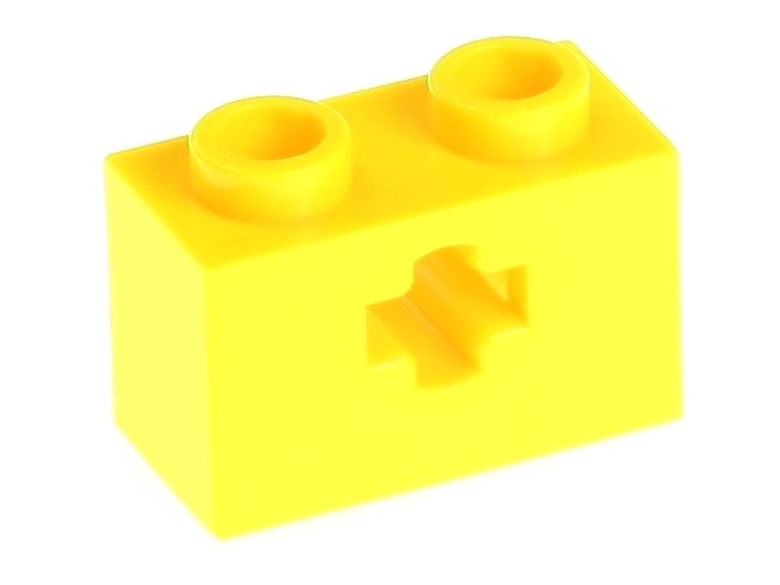 

Lego Belka 1x2 krzyżyk 32064 żółty 2 szt