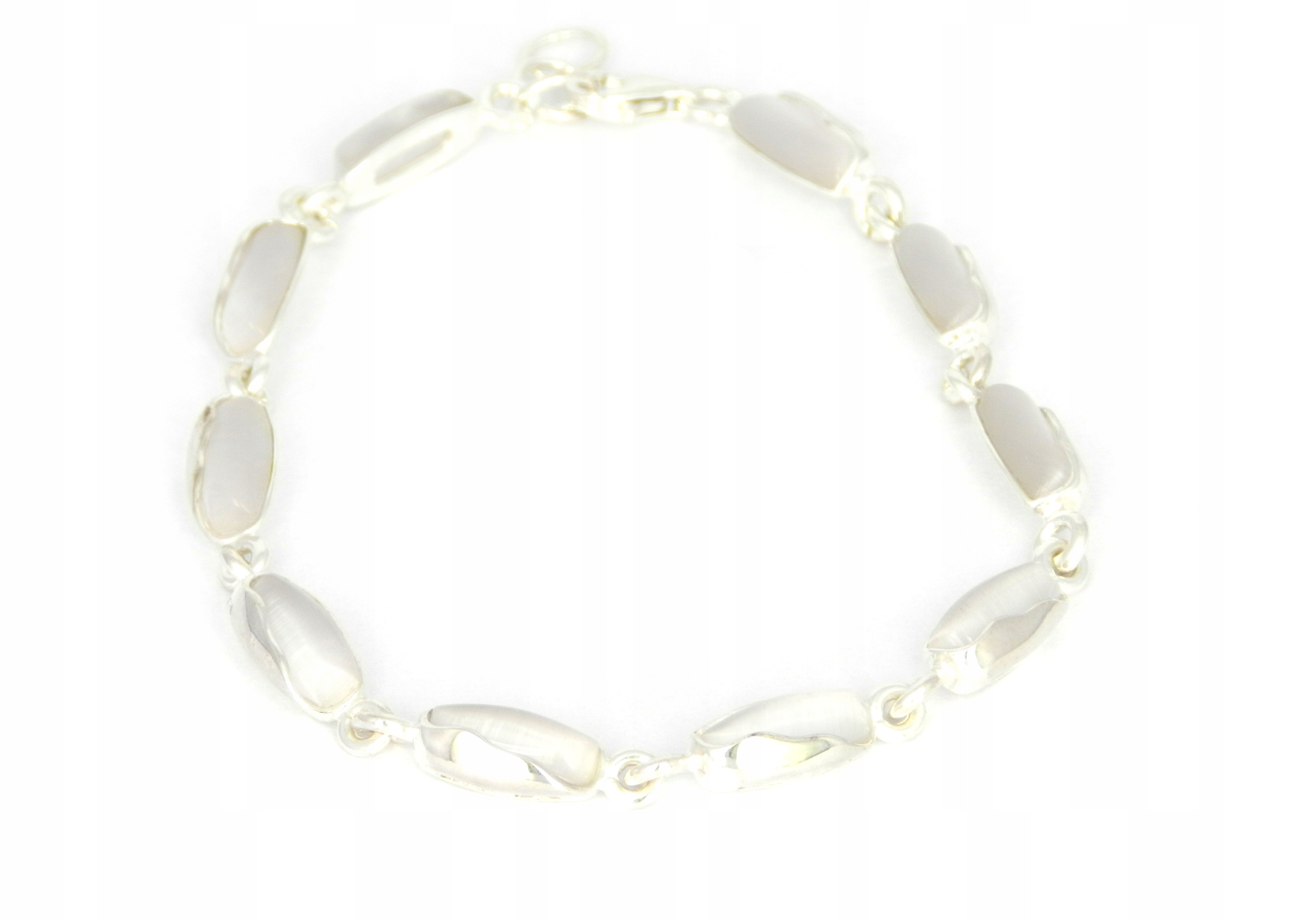 Obdélníkový náramek s reliéfem, šedé stříbro