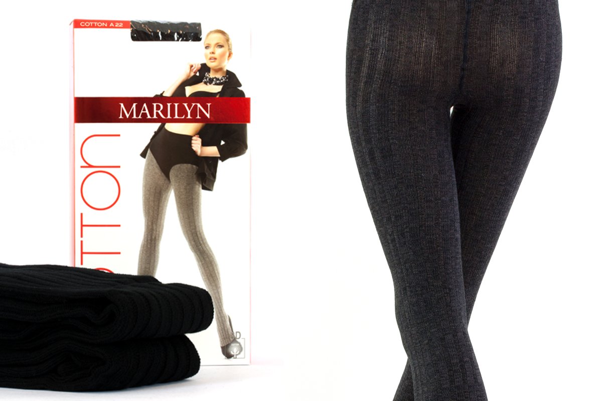 

Rajstopy Prążki Marilyn Cotton Dark Grey 1/2 S/m