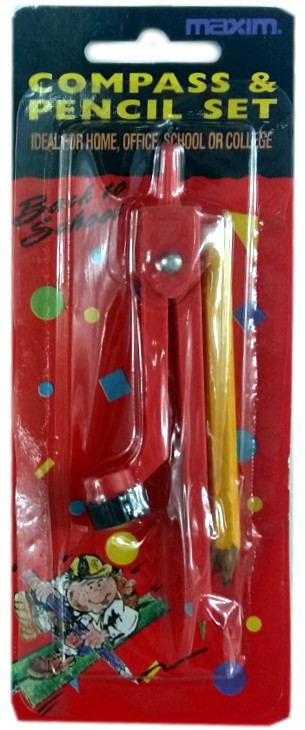 CYRKIEL PLASTIKOWY Z OŁÓWKIEM ZESTAW SZKOLNY Marka Inna