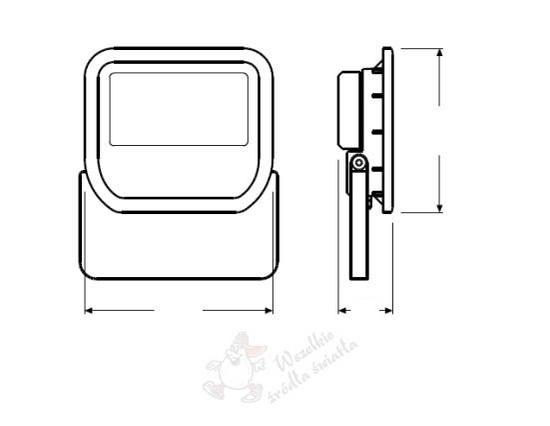 OSRAM LEDVANCE FLOODLIGHT LED 20W 3000K WHITE 1084 Kolor biały