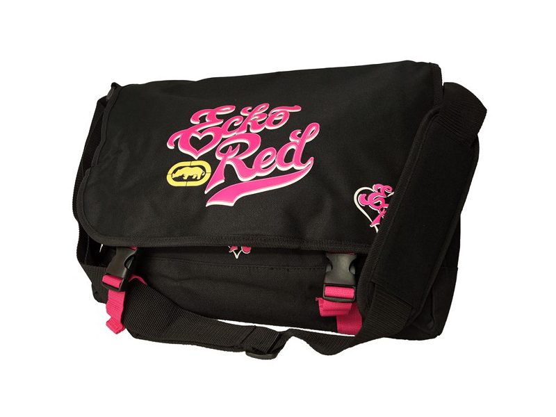 

Torba Ecko Red czaro-różowa na laptop do szkoły