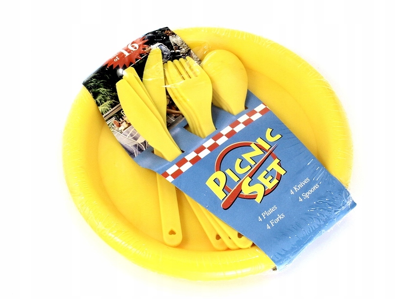 

komm/e94ż zestaw piknikowy 16 szt żółty W-wa